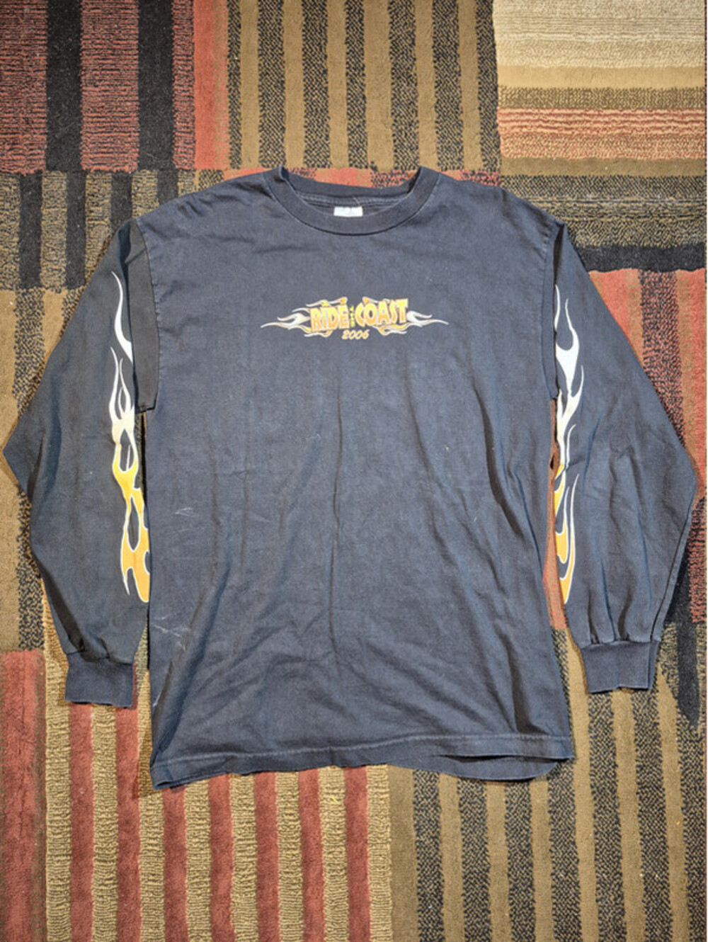 Ride the Coast 2006 Motorcycle Long Sleeve T-Shirt Men's M
